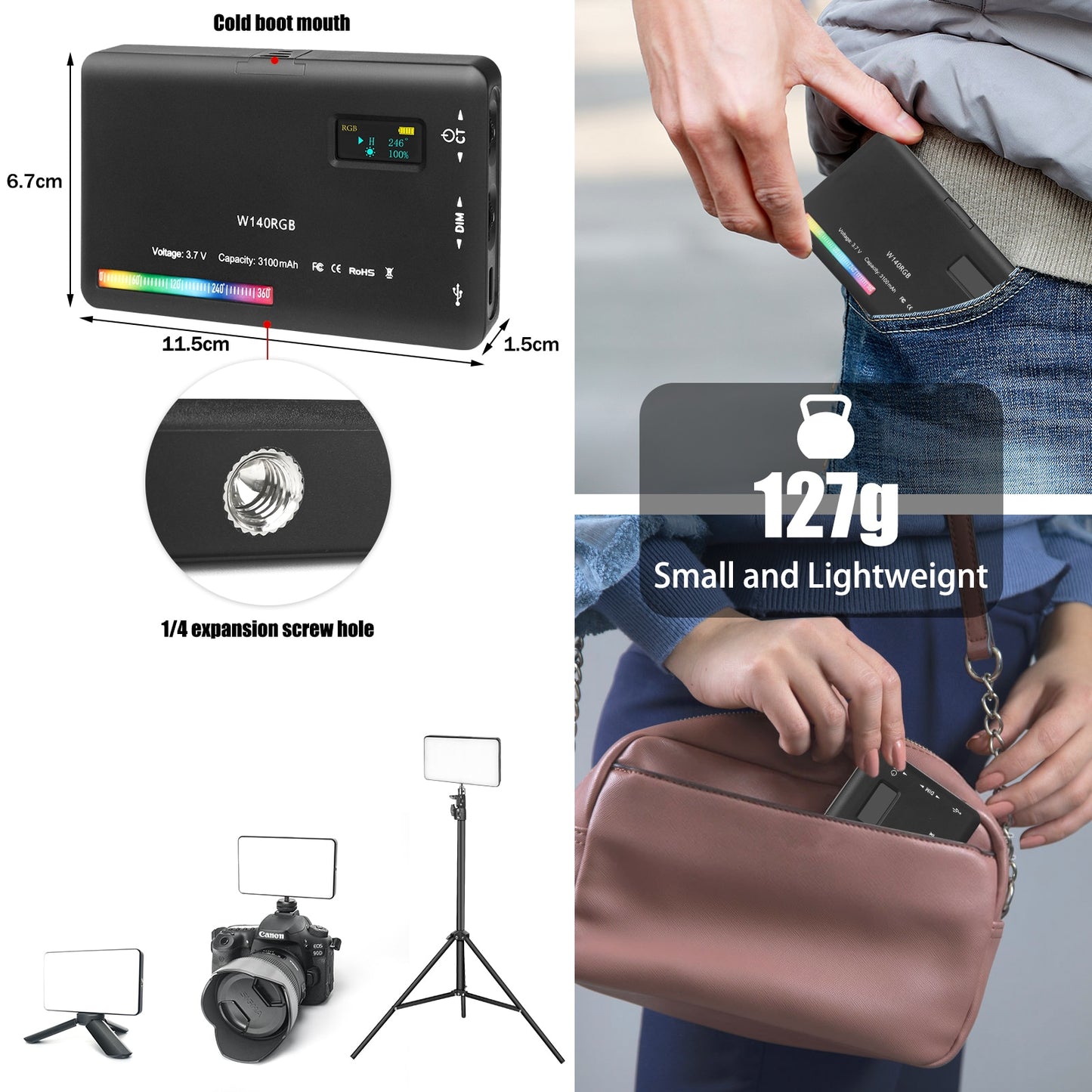 Videolicht RGB