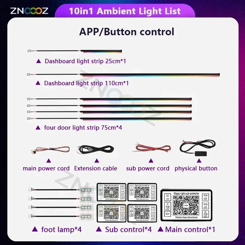 Car Ambient Light Kit