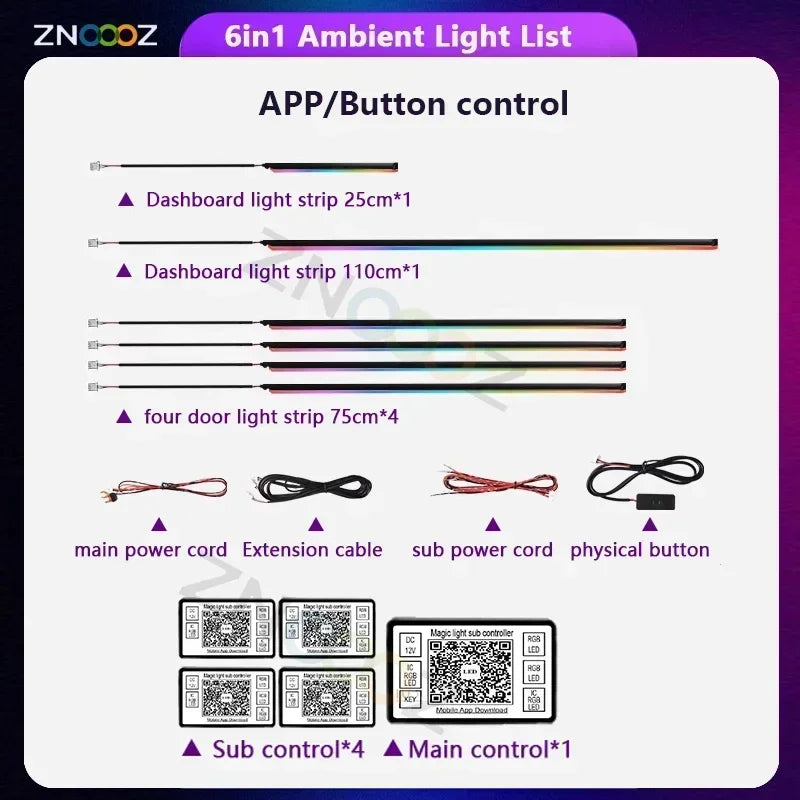 Car Ambient Light Kit