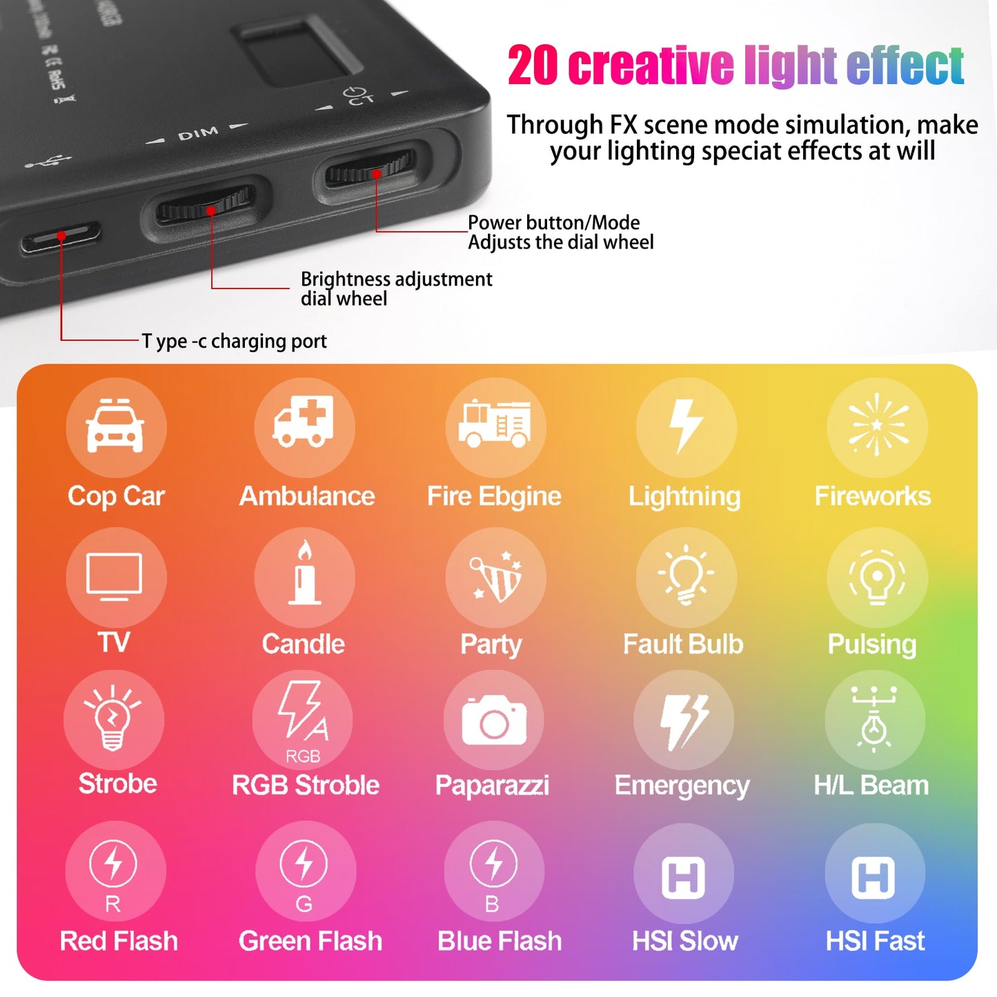 Videolicht RGB