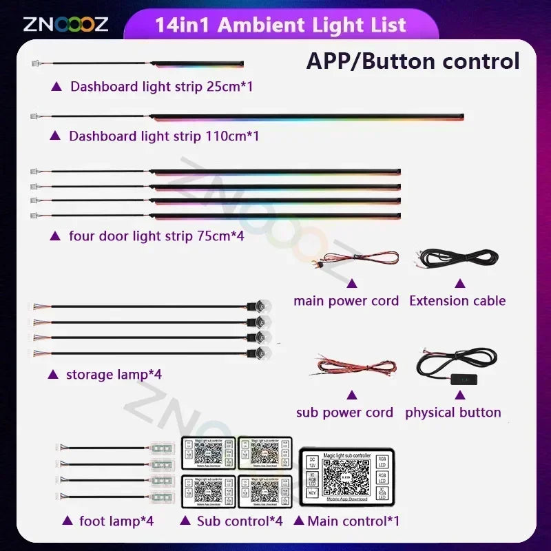Car Ambient Light Kit